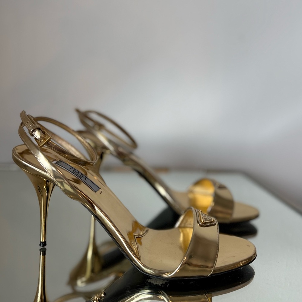 EUC Prada 100mm brushed-finish sandals $1,290 39.5 - Picture 8 of 14